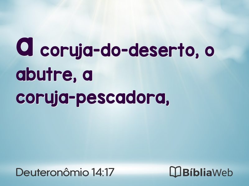 Deuteronômio 14:17 em imagem para compartilhar
