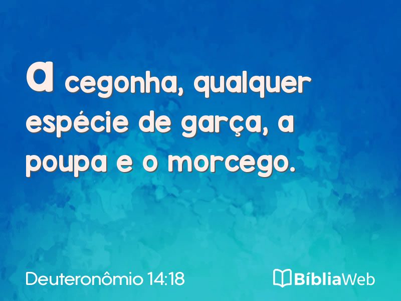 Deuteronômio 14:18 em imagem para compartilhar