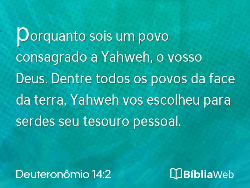 Deuteronômio 14:2 em imagem para compartilhar