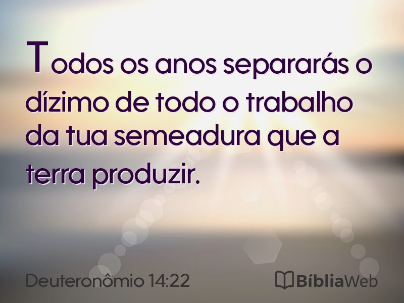 Deuteronômio 14:22 em imagem para compartilhar