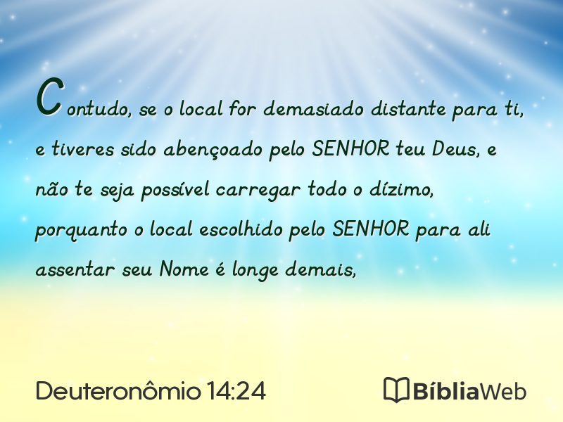 Deuteronômio 14:24 em imagem para compartilhar