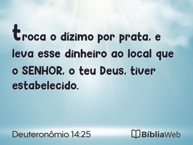 Deuteronômio 14:25 em imagem para compartilhar