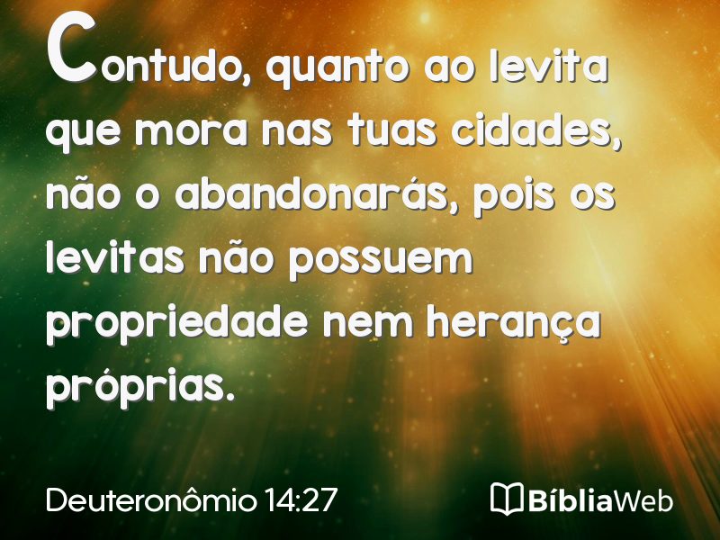 Deuteronômio 14:27 em imagem para compartilhar
