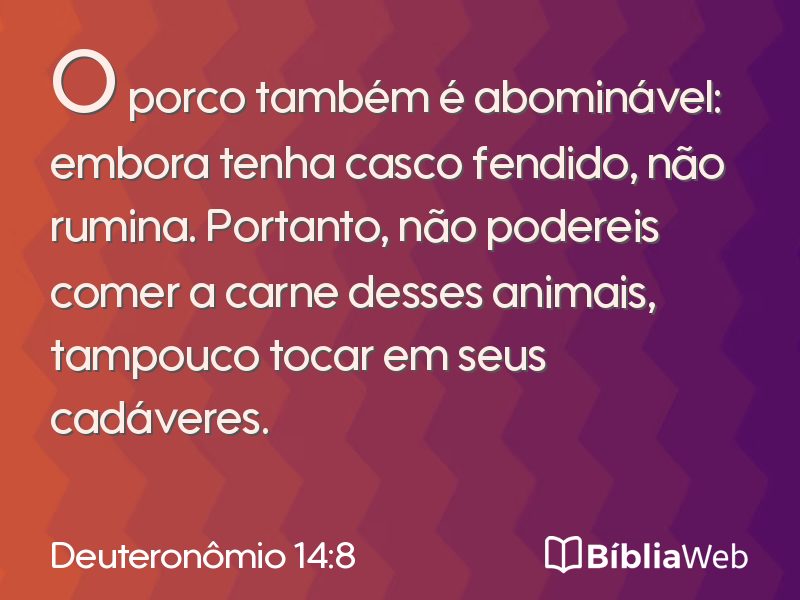 Deuteronômio 14:8 em imagem para compartilhar