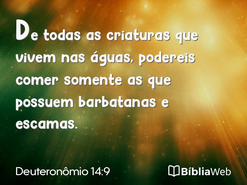 Deuteronômio 14:9 em imagem para compartilhar