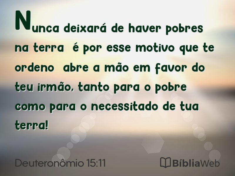Deuteronômio 15:11 em imagem para compartilhar