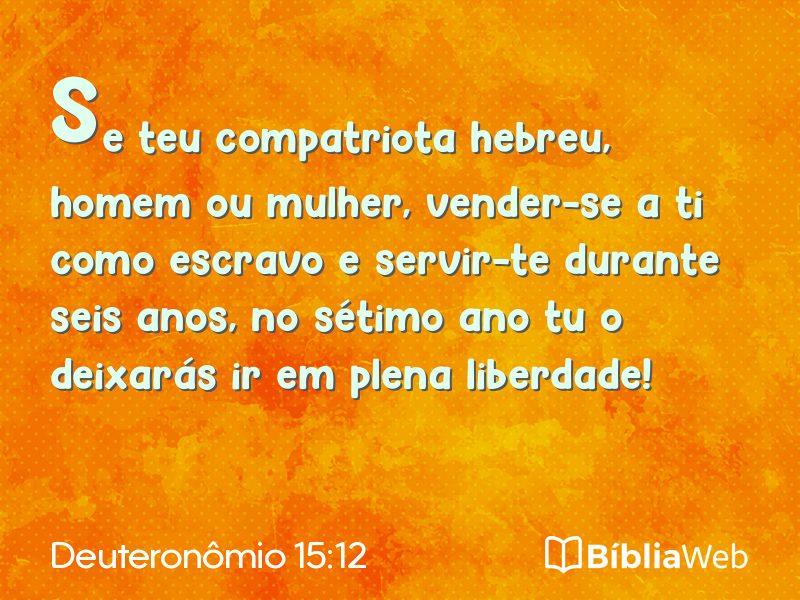 Deuteronômio 15:12 em imagem para compartilhar