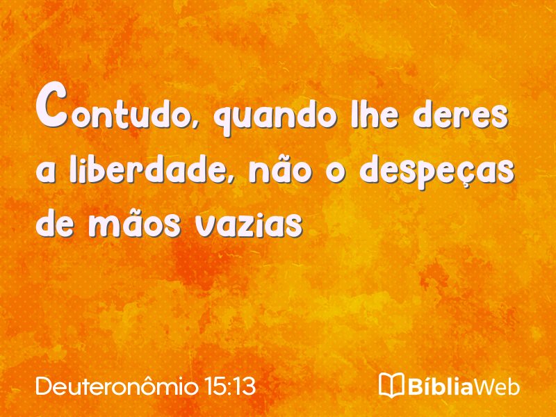 Deuteronômio 15:13 em imagem para compartilhar
