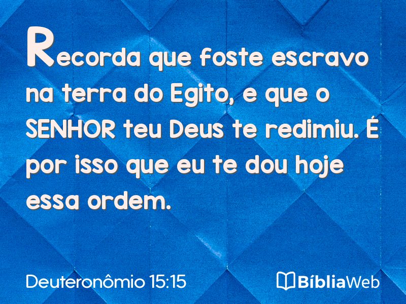 Deuteronômio 15:15 em imagem para compartilhar