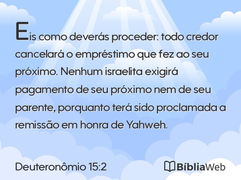 Deuteronômio 15:2 em imagem para compartilhar