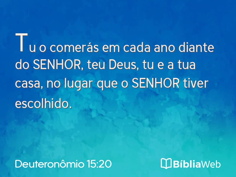 Deuteronômio 15:20 em imagem para compartilhar