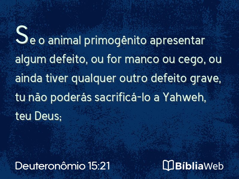 Deuteronômio 15:21 em imagem para compartilhar