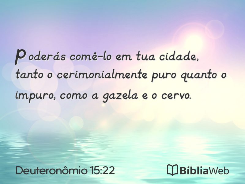 Deuteronômio 15:22 em imagem para compartilhar