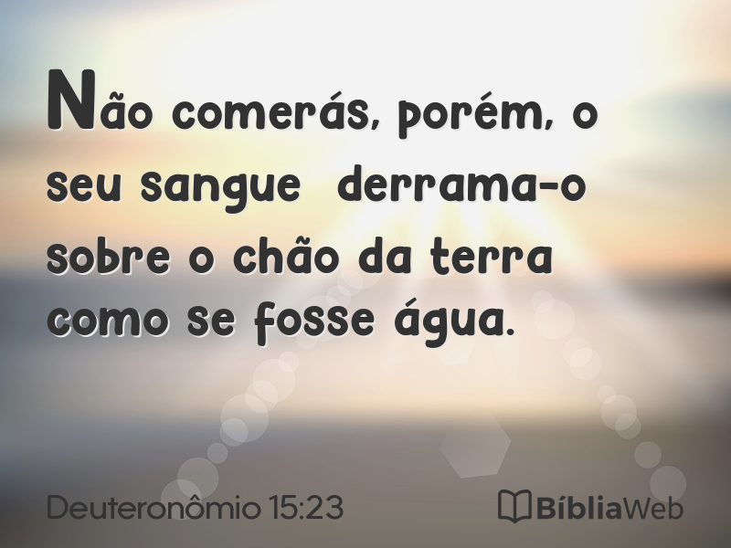 Deuteronômio 15:23 em imagem para compartilhar