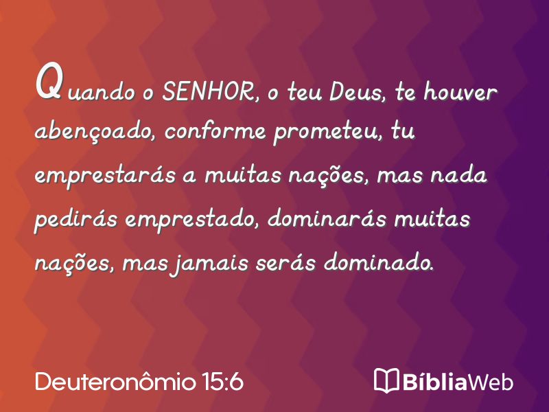 Deuteronômio 15:6 em imagem para compartilhar