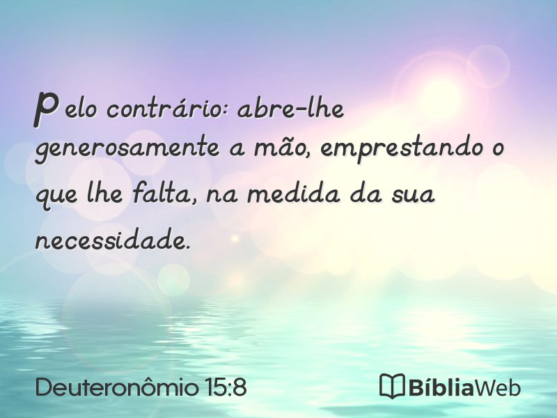 Deuteronômio 15:8 em imagem para compartilhar