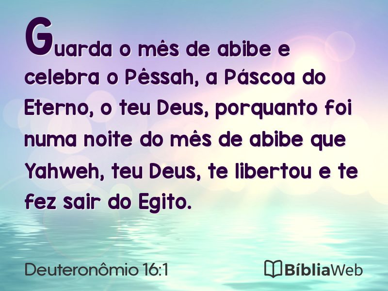 Deuteronômio 16:1 em imagem para compartilhar