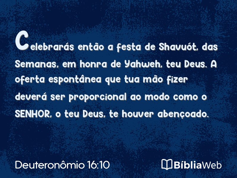 Deuteronômio 16:10 em imagem para compartilhar