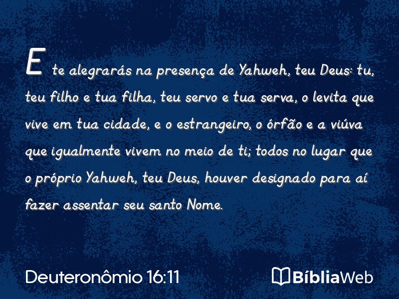 Deuteronômio 16:11 em imagem para compartilhar