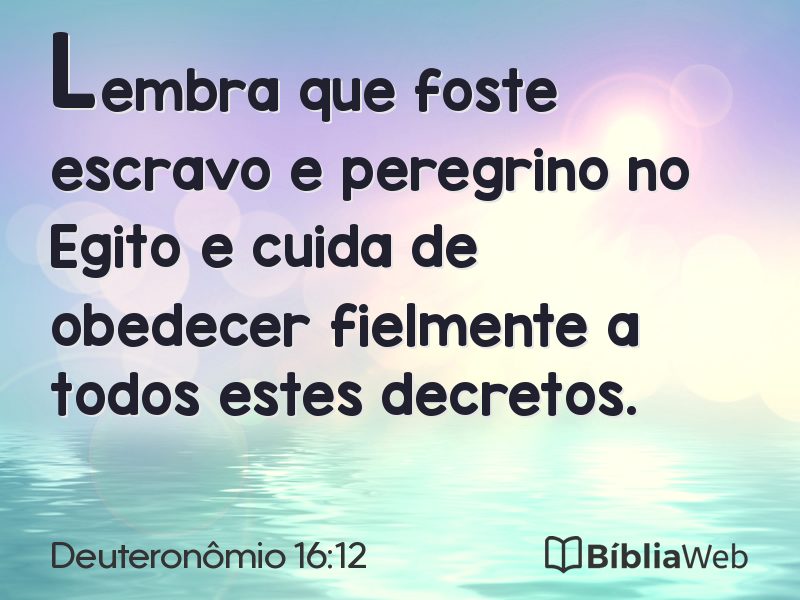 Deuteronômio 16:12 em imagem para compartilhar
