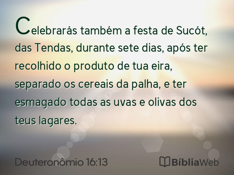 Deuteronômio 16:13 em imagem para compartilhar