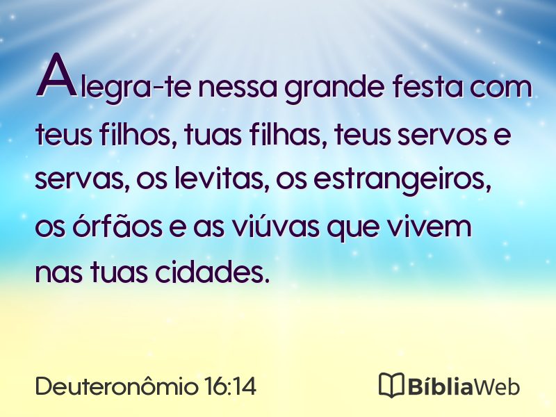 Deuteronômio 16:14 em imagem para compartilhar