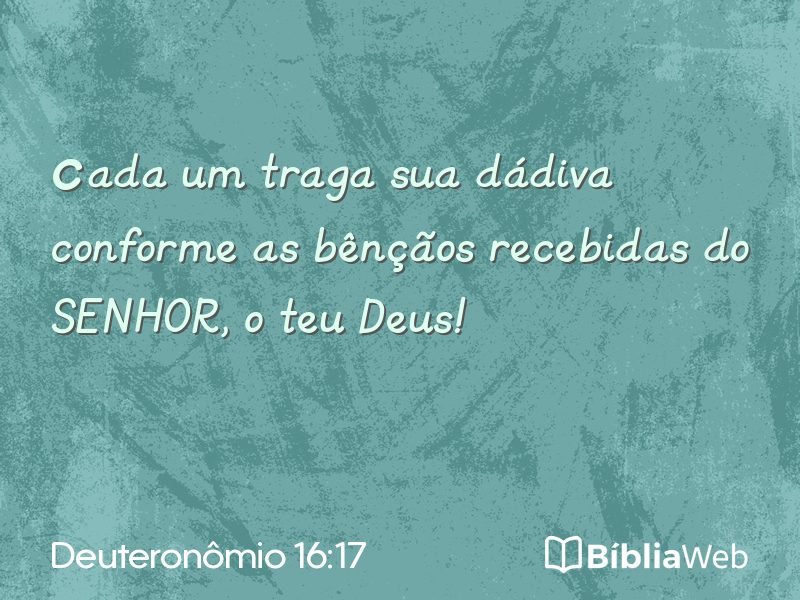 Deuteronômio 16:17 em imagem para compartilhar
