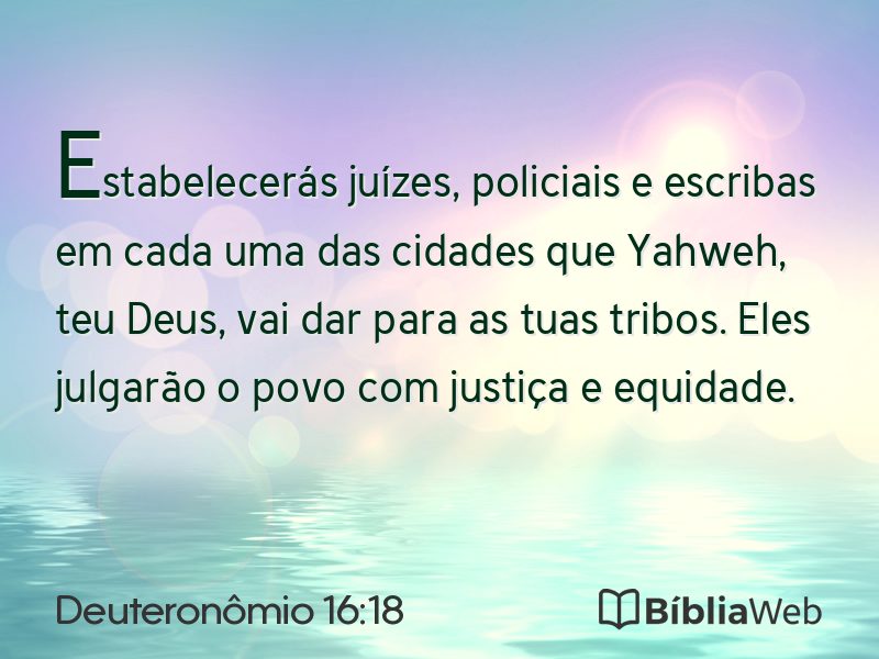 Deuteronômio 16:18 em imagem para compartilhar