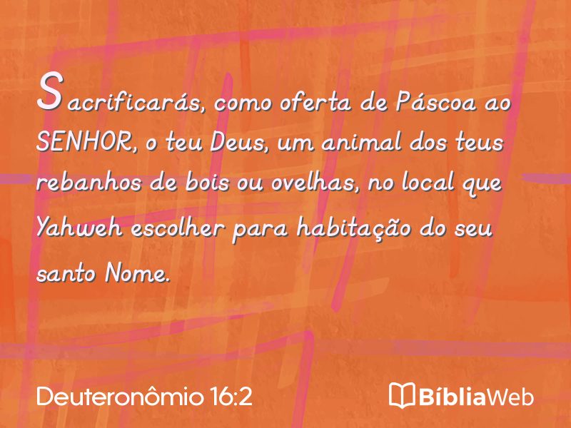 Deuteronômio 16:2 em imagem para compartilhar
