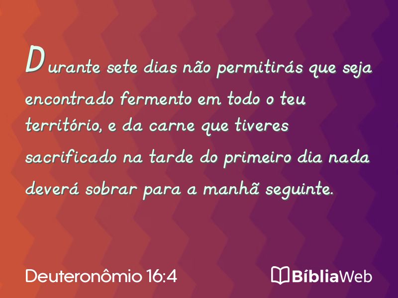 Deuteronômio 16:4 em imagem para compartilhar