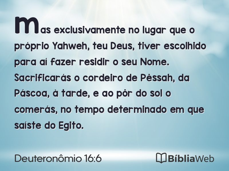 Deuteronômio 16:6 em imagem para compartilhar