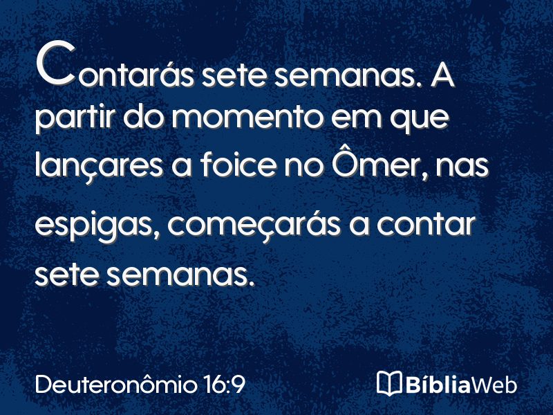 Deuteronômio 16:9 em imagem para compartilhar