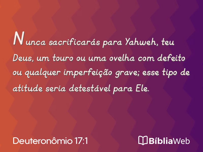 Deuteronômio 17:1 em imagem para compartilhar