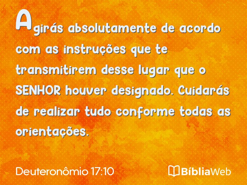 Deuteronômio 17:10 em imagem para compartilhar