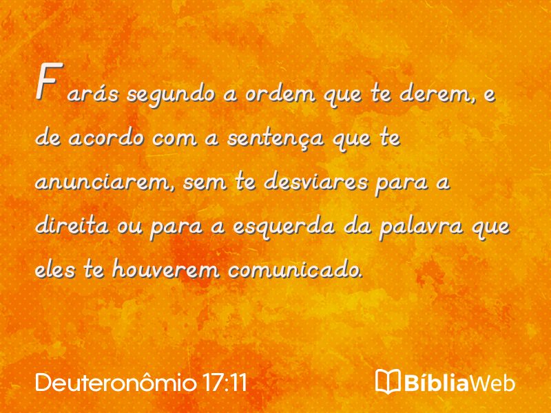 Deuteronômio 17:11 em imagem para compartilhar