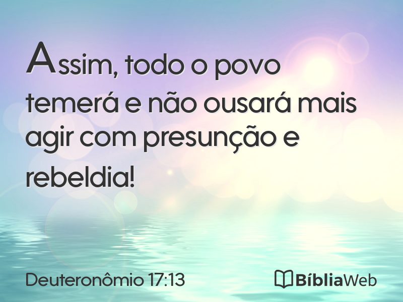 Deuteronômio 17:13 em imagem para compartilhar