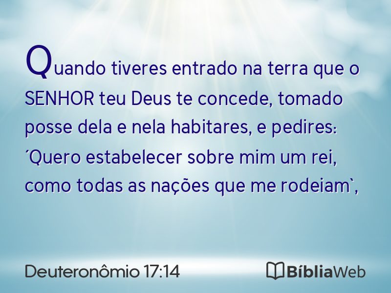 Deuteronômio 17:14 em imagem para compartilhar