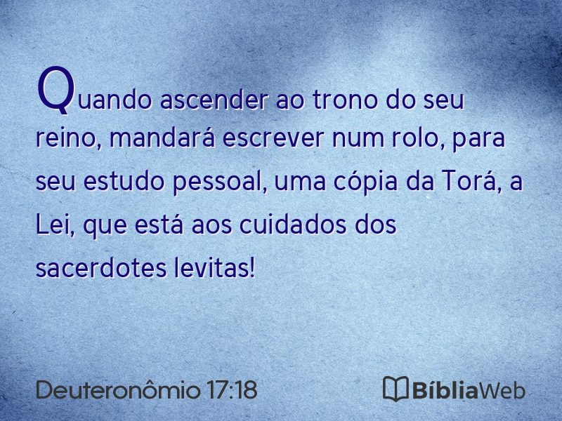 Deuteronômio 17:18 em imagem para compartilhar