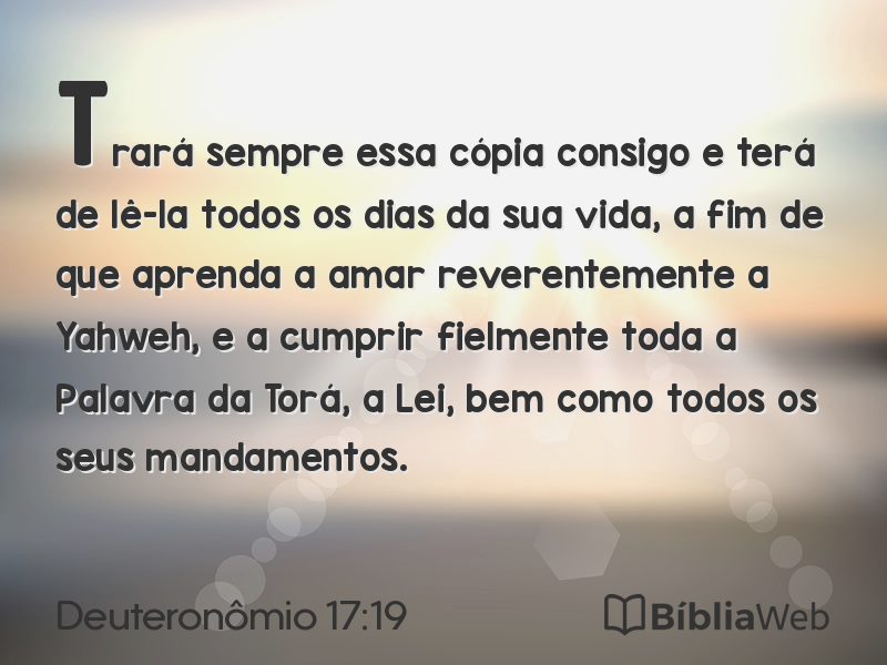 Deuteronômio 17:19 em imagem para compartilhar