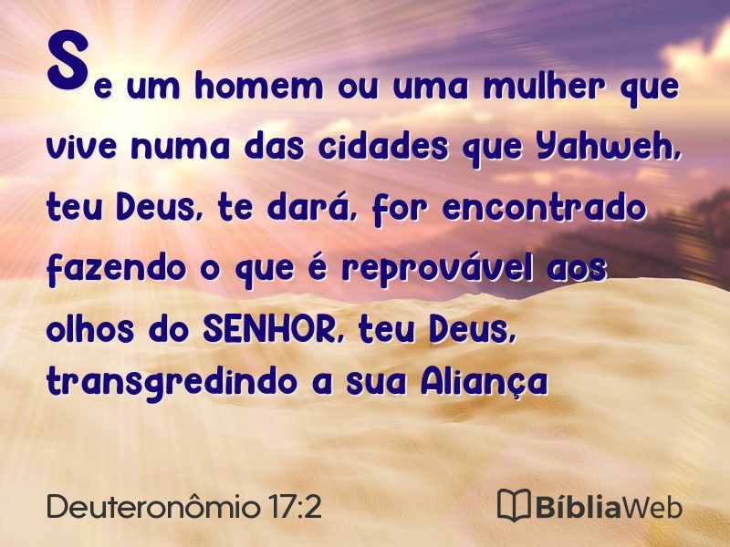 Deuteronômio 17:2 em imagem para compartilhar