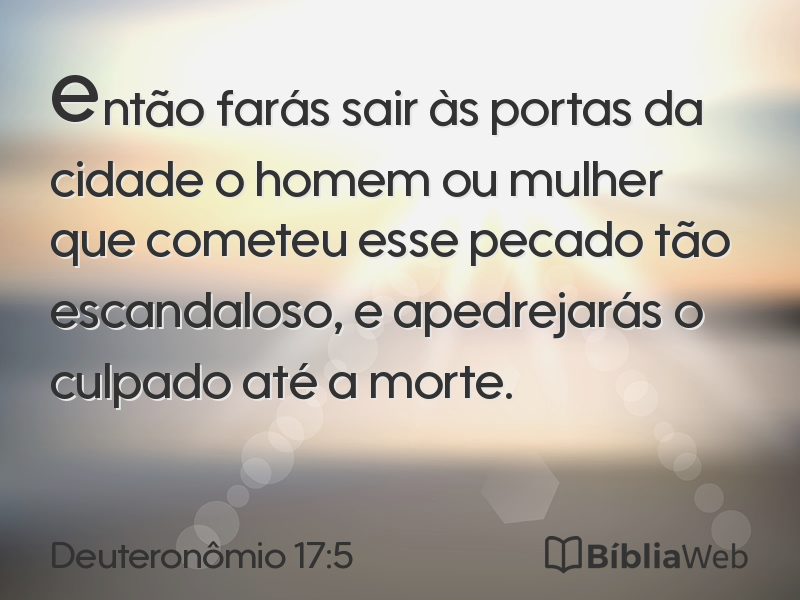 Deuteronômio 17:5 em imagem para compartilhar