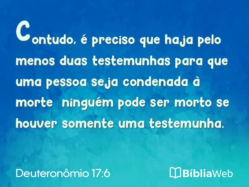 Deuteronômio 17:6 em imagem para compartilhar