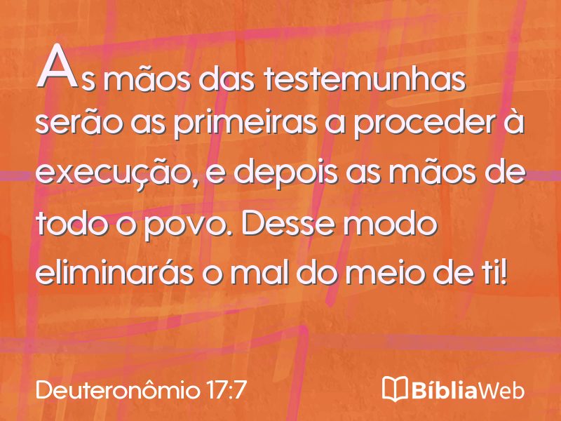 Deuteronômio 17:7 em imagem para compartilhar
