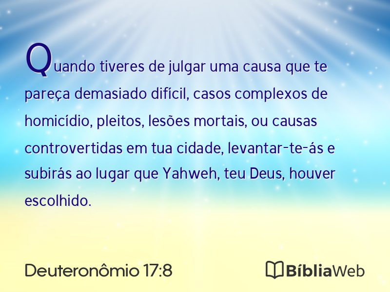 Deuteronômio 17:8 em imagem para compartilhar