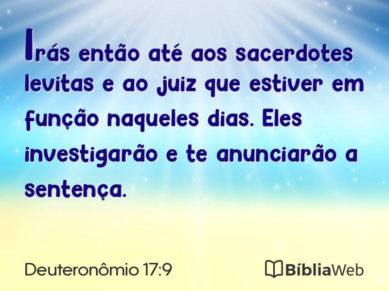 Deuteronômio 17:9 em imagem para compartilhar