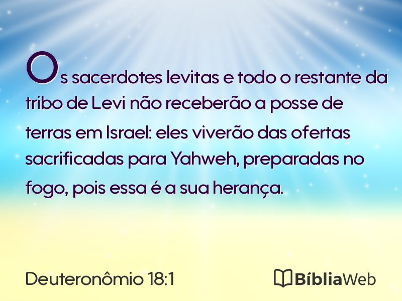 Deuteronômio 18:1 em imagem para compartilhar