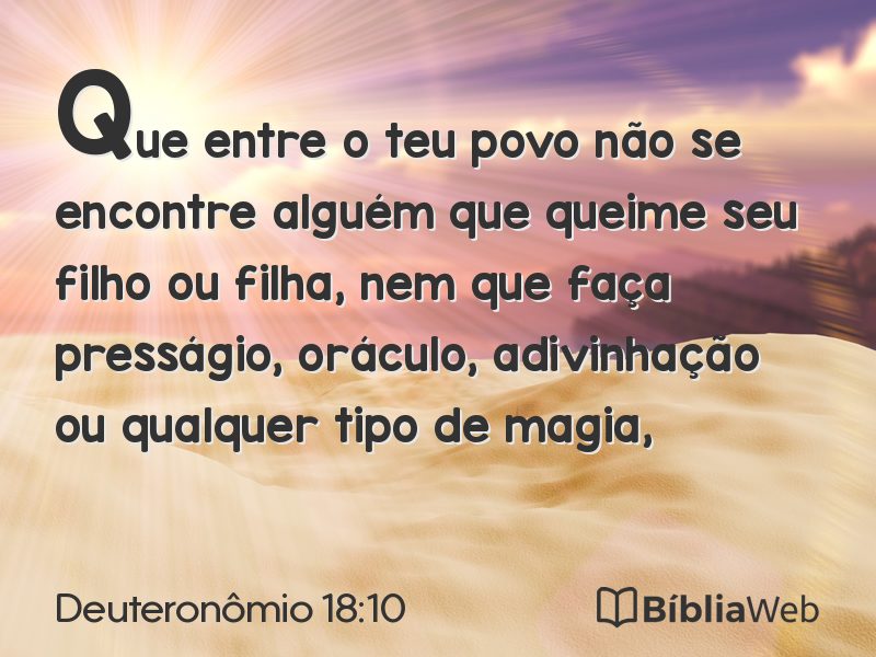Deuteronômio 18:10 em imagem para compartilhar