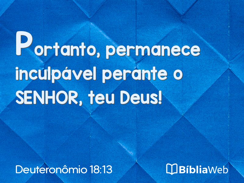 Deuteronômio 18:13 em imagem para compartilhar