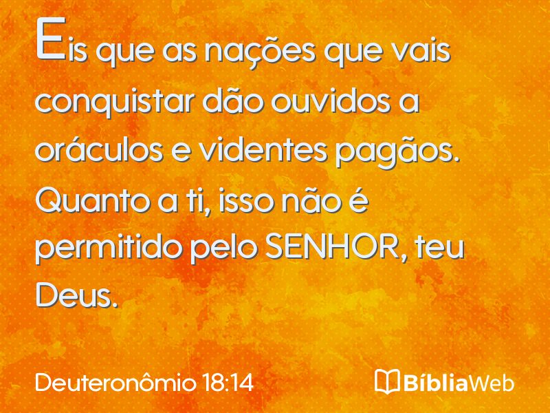 Deuteronômio 18:14 em imagem para compartilhar