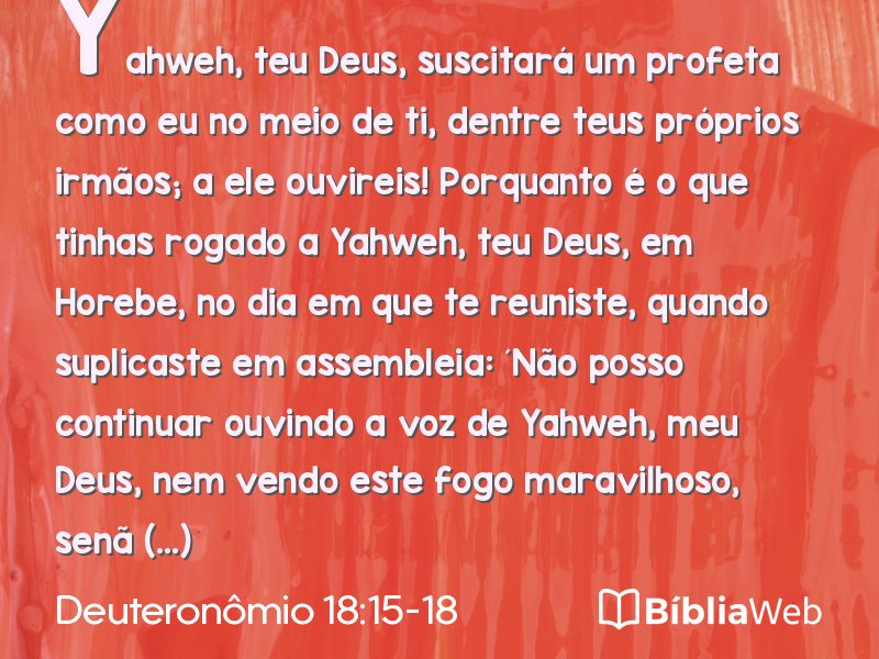 Deuteronômio 18:15-18 em imagem para compartilhar